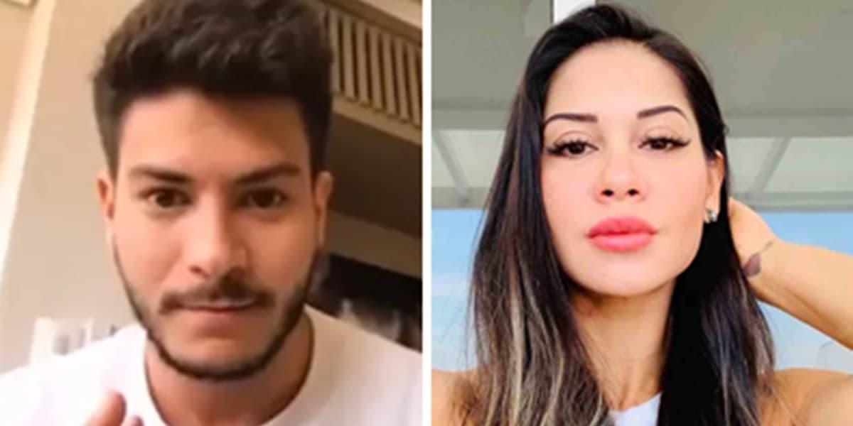 Arthur Aguiar e Mayra Cardi foram flagrado juntos em supermercado após polêmica separação (Foto: Montagem/TV Foco)