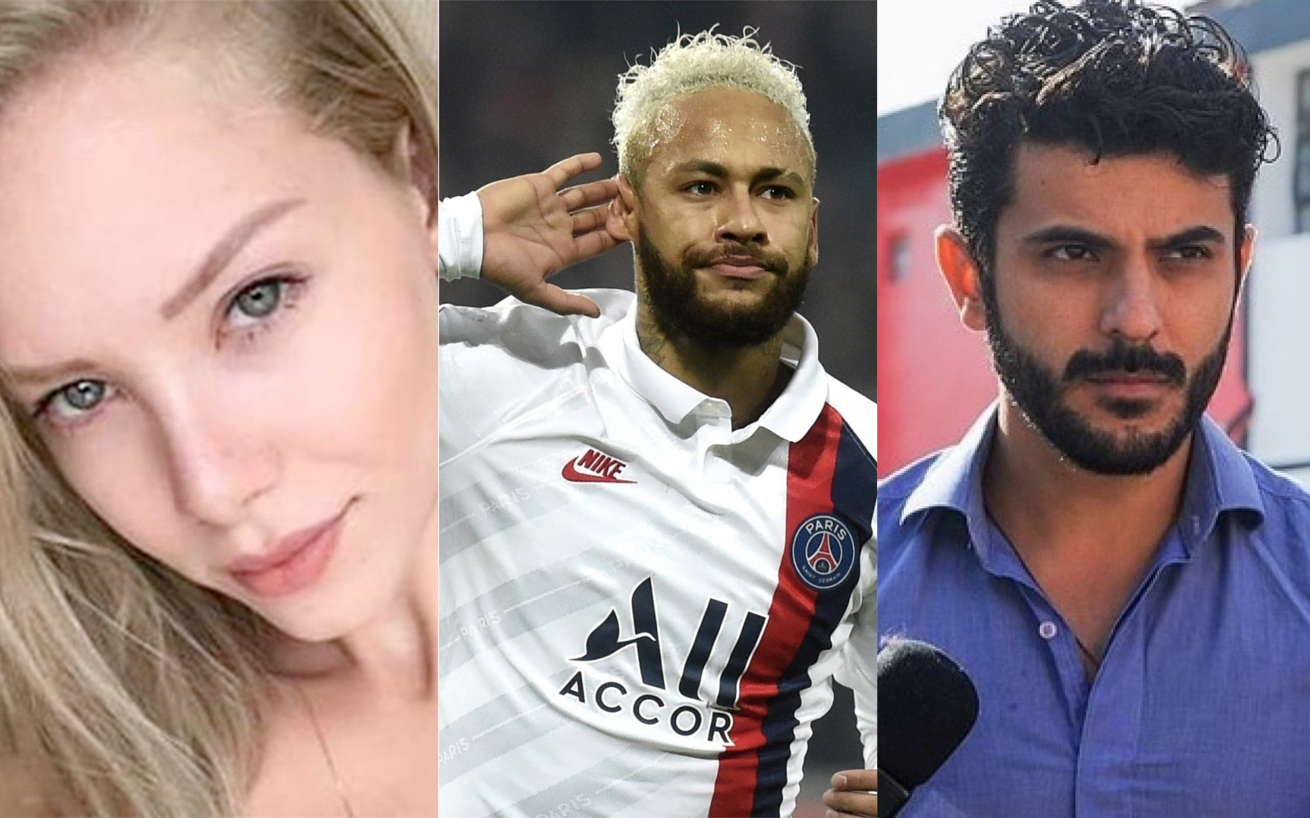Najila Trindade, Neymar e Estivens Alves (Foto: Divulgação) Najila Trindade, Neymar e Estivens Alves (Foto: Divulgação)
