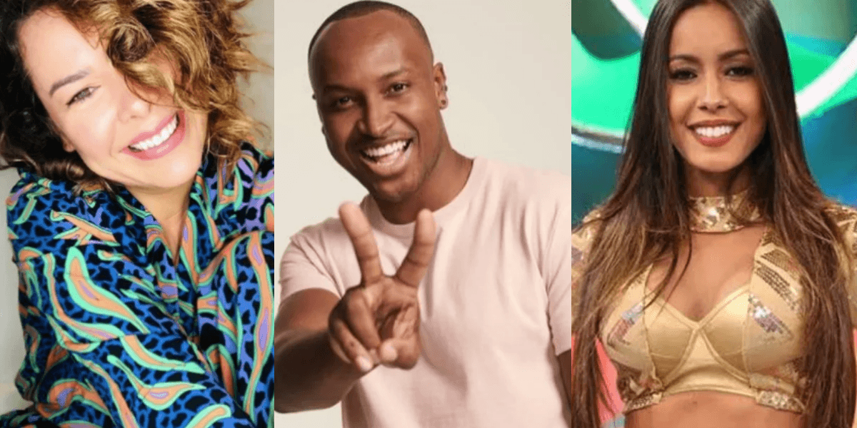 Fernanda Souza, Thiaguinho e Tati Scarletti (Foto: Montagem)