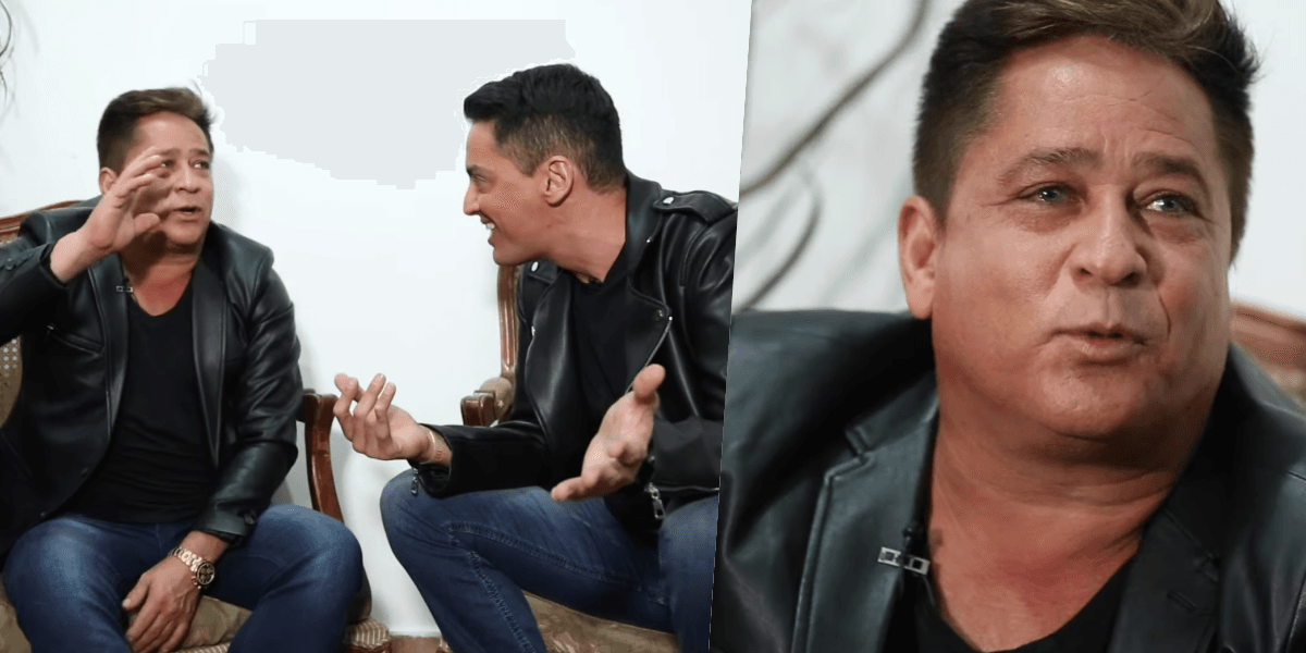 Leonardo em entrevista para Leo Dias (Foto: Montagem)