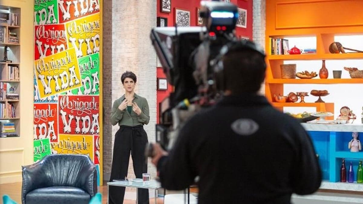 Cenário do programa de Mariana Godoy (Foto: Reprodução)