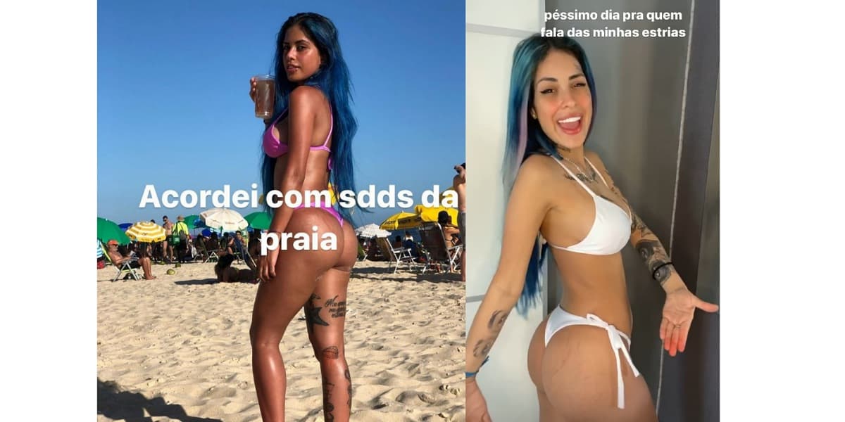 Tati Zaqui aceita estrias e relembra momentos na paria (Foto: Reprodução/Instagram)