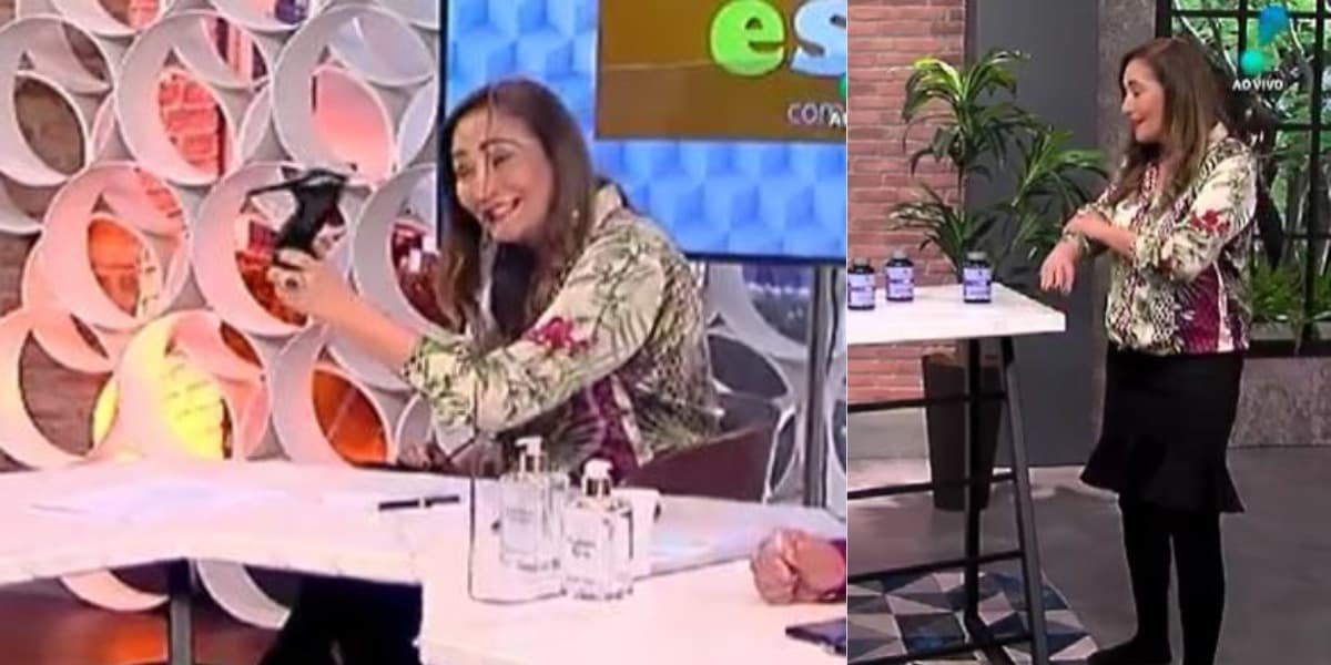 Sonia Abrão ameaçou colunista e ficou descalça no A Tarde é Sua (Foto: Reprodução/RedeTV!) Sonia Abrão ameaçou colunista e ficou descalça no A Tarde é Sua (Foto: Reprodução/RedeTV!)
