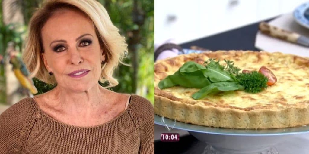 Receita do dia: Ana Maria Braga ensina a fazer quiche leve com recheio de muçarela no Encontro com Fátima Bernardes