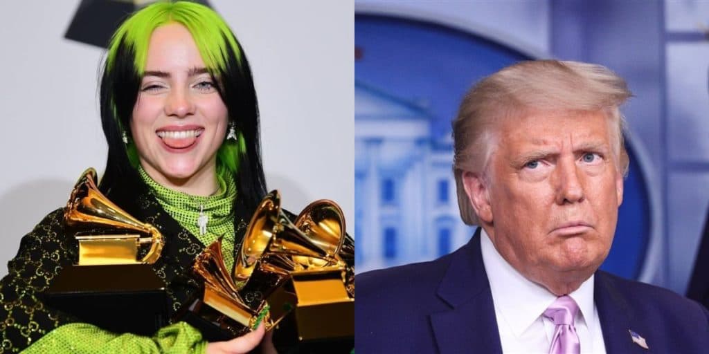 Billie Eilish, em discurso polêmico, detona Donald Trump e apoia concorrente do atual presidente dos EUA