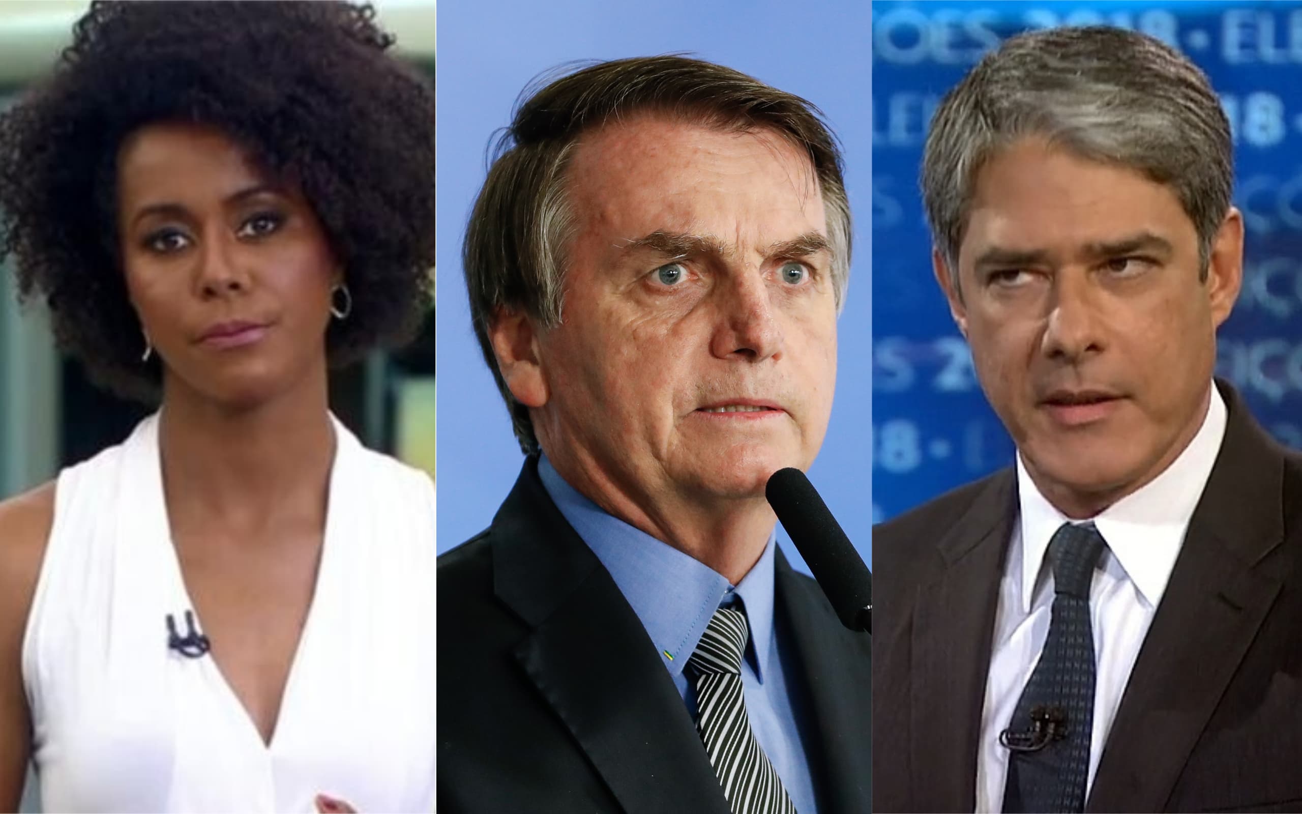 Bolsonaro não poupou críticas a Maju Coutinho e William Bonner (Foto: Divulgação)