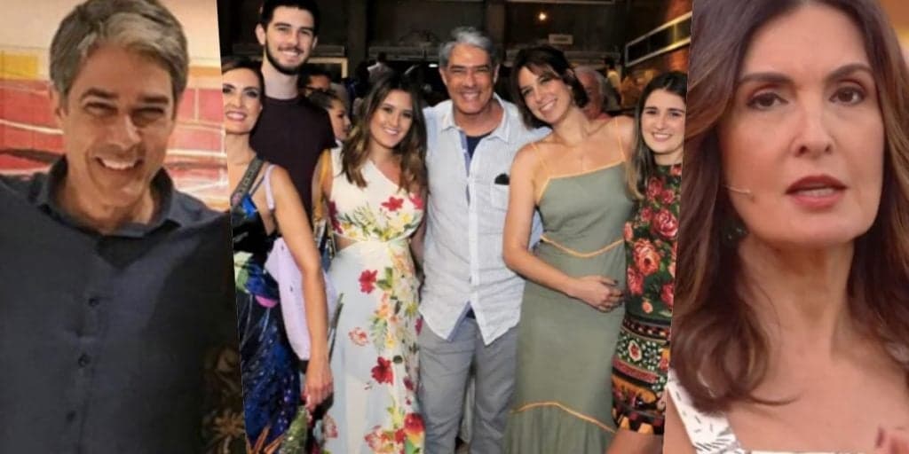 William Bonner empurra muro, expõe Fátima Bernardes e diz tudo que pensa dos três filhos na Globo: "Contraditório"