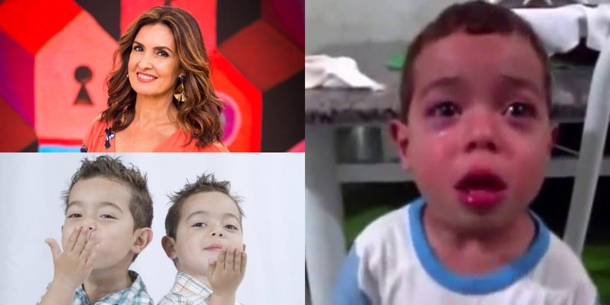 Gêmeos formiguinha fazem participação no Encontro com Fátima Bernades (Foto: Reprodução)