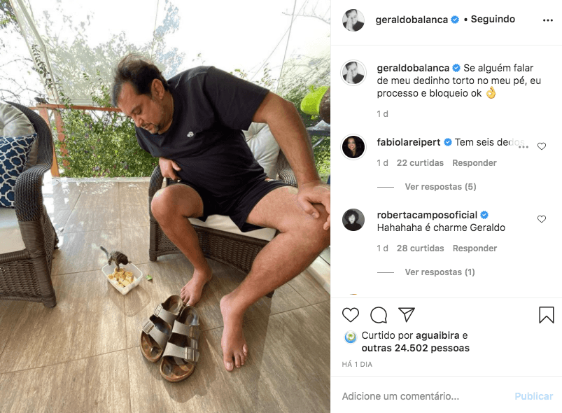Publicação do apresentador da Record (Foto: reprodução/Instagram)