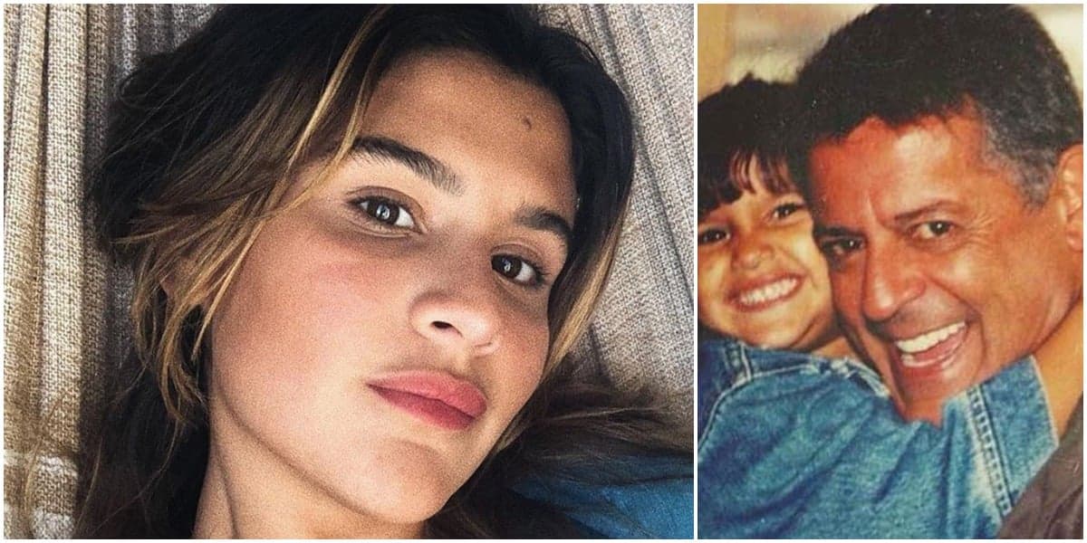Giulia Costa ao lado do pai, Marcos Paulo (Reprodução)