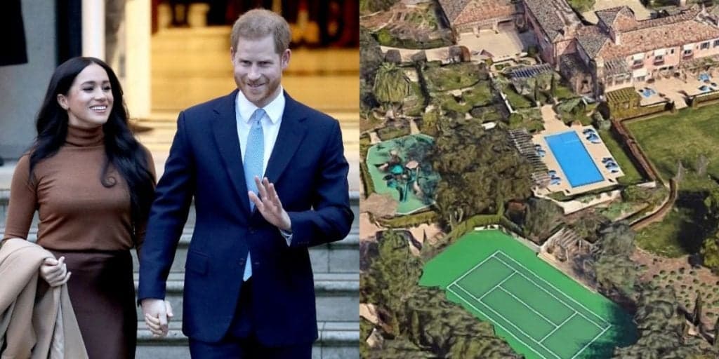 Quadra de tênis, spa e 16 banheiros: veja a nova mansão de R$ 80 milhões de Harry e Meghan