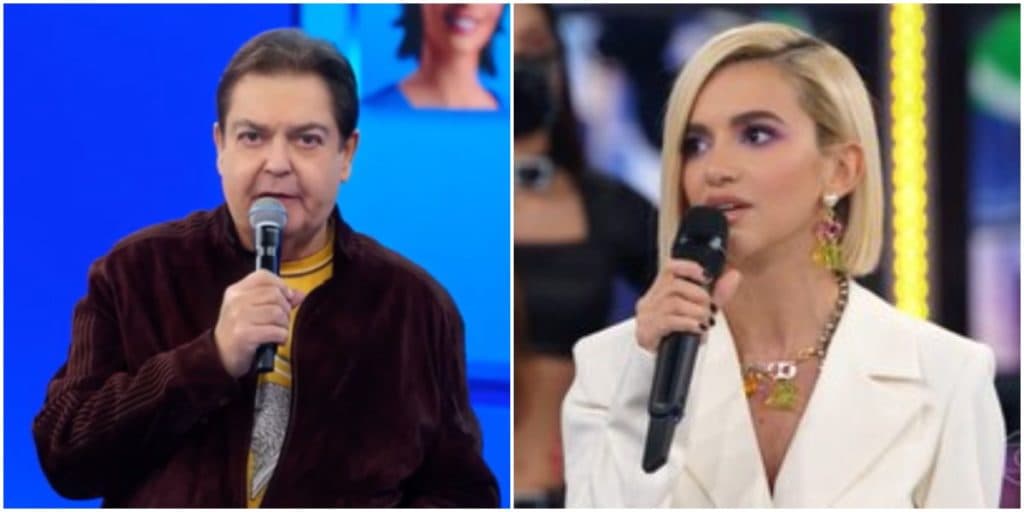 Manu Gavassi "quebra a cara" no Faustão, é contrariada e dispara pro apresentador: "Você é um erro"