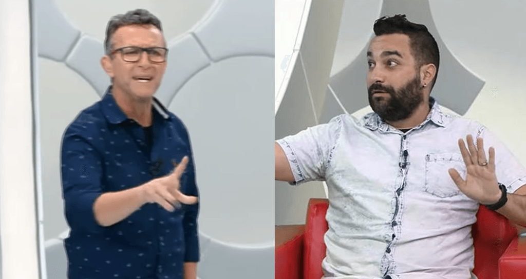 Neto se descontrola com resposta, xinga e chuta bola contra convidado ao vivo na Band: "Vá para a put"