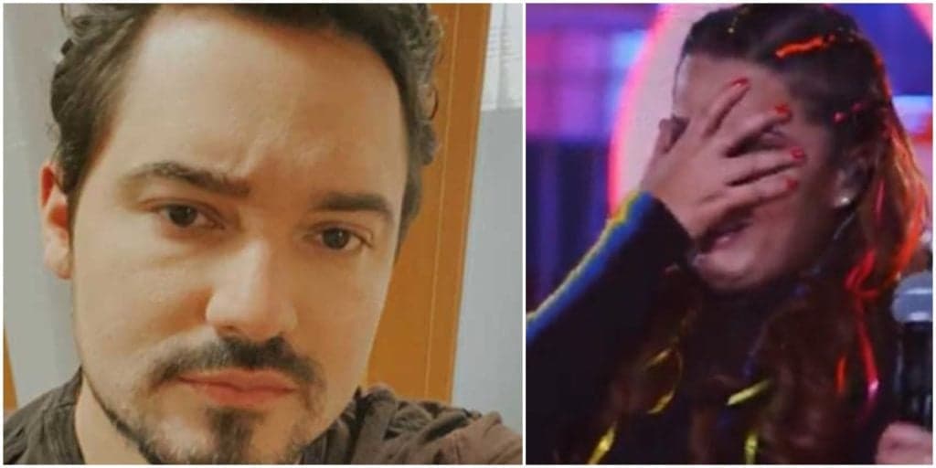 Fernando, ex de Maiara, surge de microsunga com volume gigante, segura na vara e chifres são revelados: "Merece"