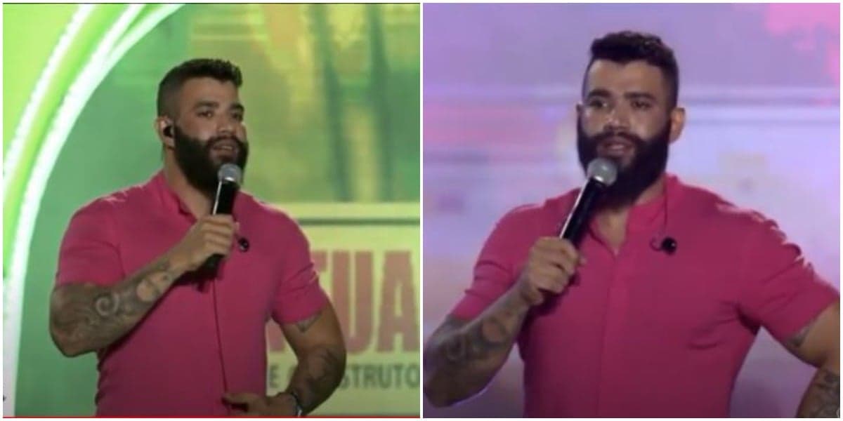 Gusttavo Lima fala muito em live (Foto: Reprodução) Gusttavo Lima fala muito em live (Foto: Reprodução)