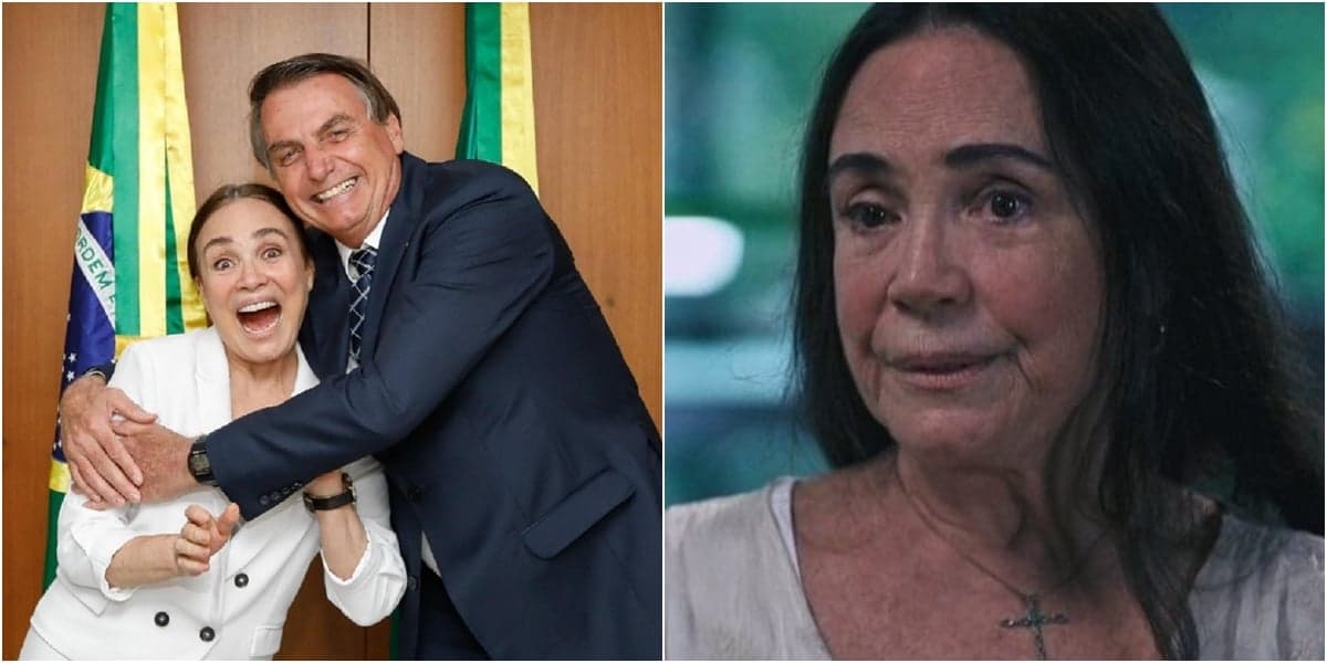 Regina Duarte pede ajuda para tentar voltar à Globo após frustração com Bolsonaro (Foto: Divulgação e Reprodução/Globo) Regina Duarte pede ajuda para tentar voltar à Globo após frustração com Bolsonaro (Foto: Divulgação e Reprodução/Globo)