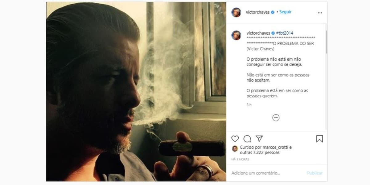 Victor Chaves fez desabafo nas redes sociais (Foto: Reprodução/Instagram) Victor Chaves fez desabafo nas redes sociais (Foto: Reprodução/Instagram)