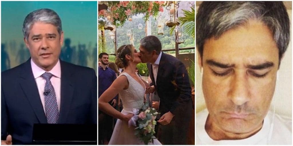 William Bonner vive maldição na Globo, é proibido de ir à rua e fotos com esposa dizem quem ele é: 'Destruído'