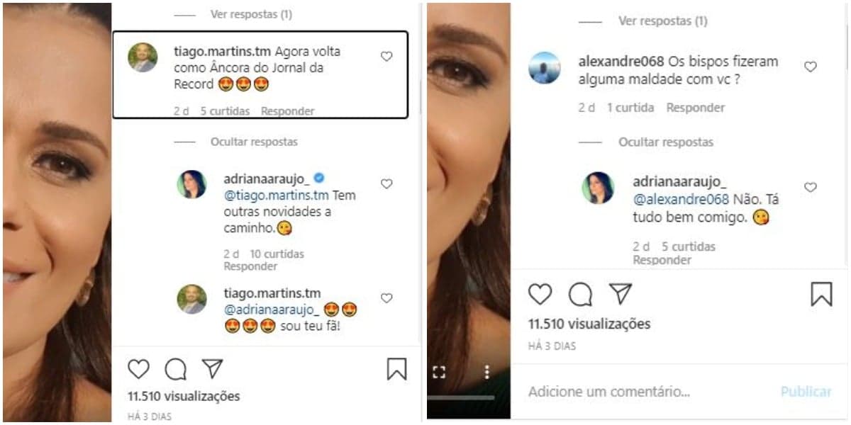 Adriana Araújo responde internautas (Foto: Instagram) Adriana Araújo responde internautas (Foto: Instagram)