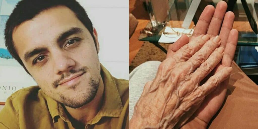 Felipe Simas lamenta a morte da avó e comove com mensagem de despedida: "Último encontro"