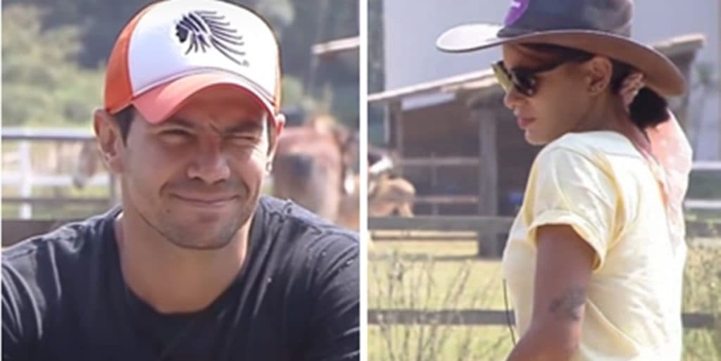 A Fazenda 12: Mariano, após Jojo Todynho, vive clima de romance com Jakelyne Oliveira: "Primeiro beijo"