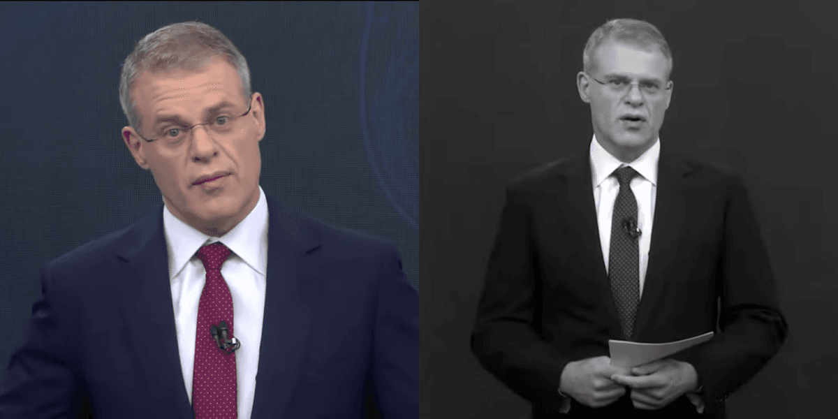 Eduardo Oinegue no Jornal da Band (Foto: Montagem)