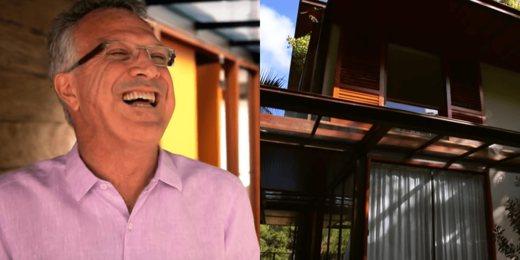Entramos na mansão de Pedro Bial com floresta particular, sofá de R$120 mil, piscina e árvore rara: "20 milhões"