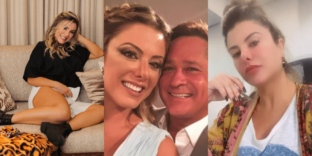 Poliana Rocha, esposa de Leonardo, surge engolindo objeto até o talo, cruza as pernas e parte vaza: "Gostosa"
