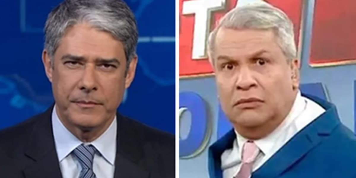 William Bonner acabou expondo Sikêra Jr ao falar de Flávio Bolsonaro no Jornal Nacional (Foto: Montagem/TV Foco)