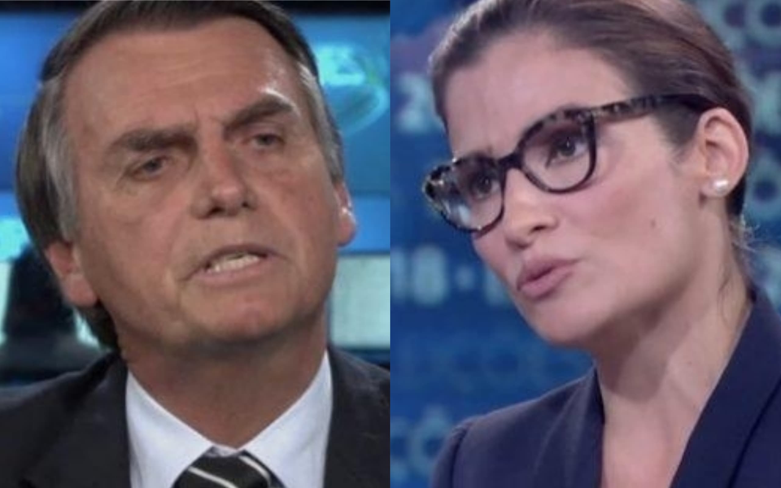 Jair Bolsonaro e Renata Vasconcellos (Foto: Divulgação) Jair Bolsonaro e Renata Vasconcellos (Foto: Divulgação)
