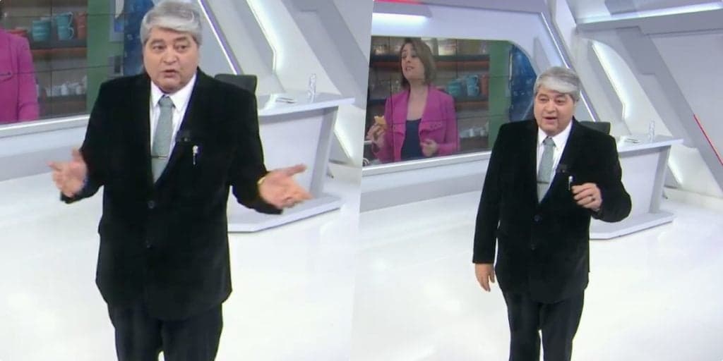 Datena engasga na Band, diz que fará reclamação de Cátia Fonseca e até Zeca Camargo é envolvido: "Estoura todo dia"