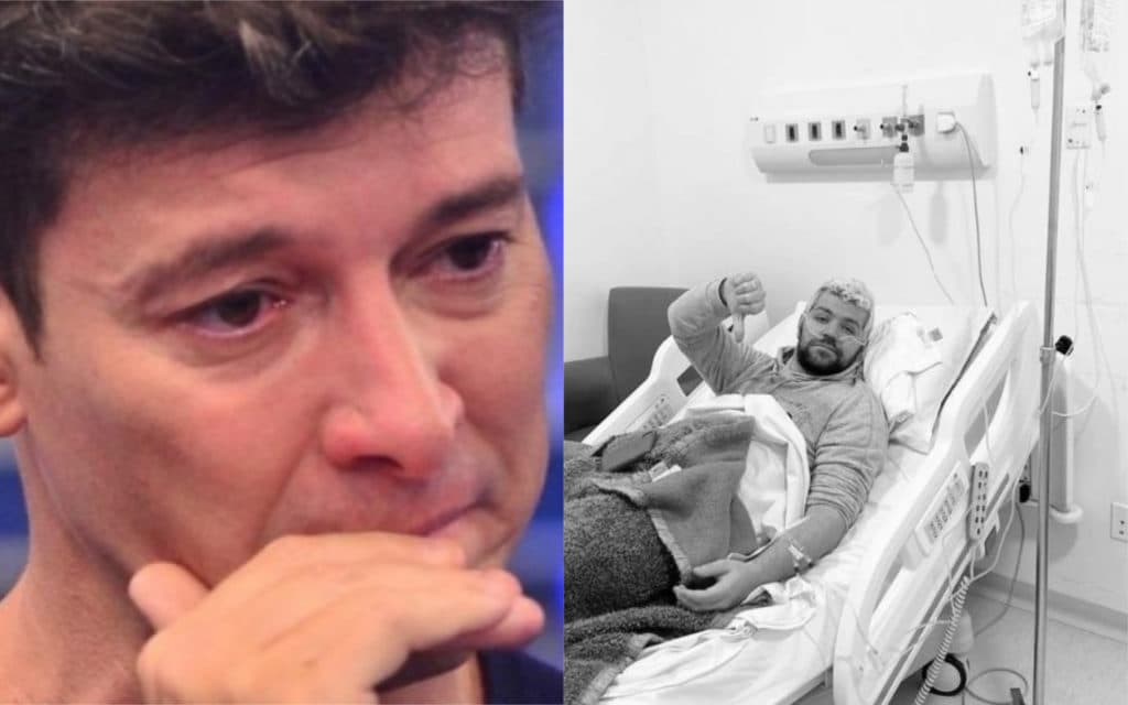 Famoso passa mal em gravação no programa com Rodrigo Faro e é internado às pressas: "Me desesperei ao ver mais sangue"
