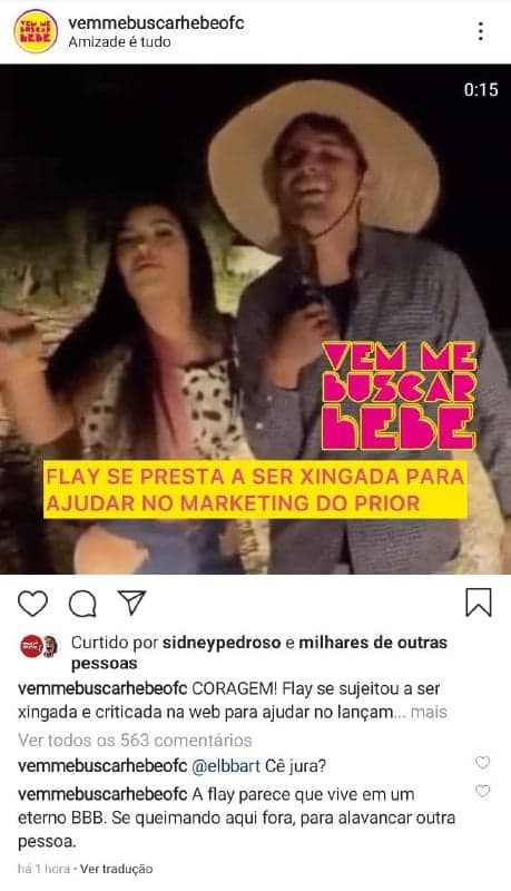 Flay e Prior voltaram surgiram juntos após rumores de briga (Foto: Reprodução/ Instagram) Flay e Prior voltaram surgiram juntos após rumores de briga (Foto: Reprodução/ Instagram)