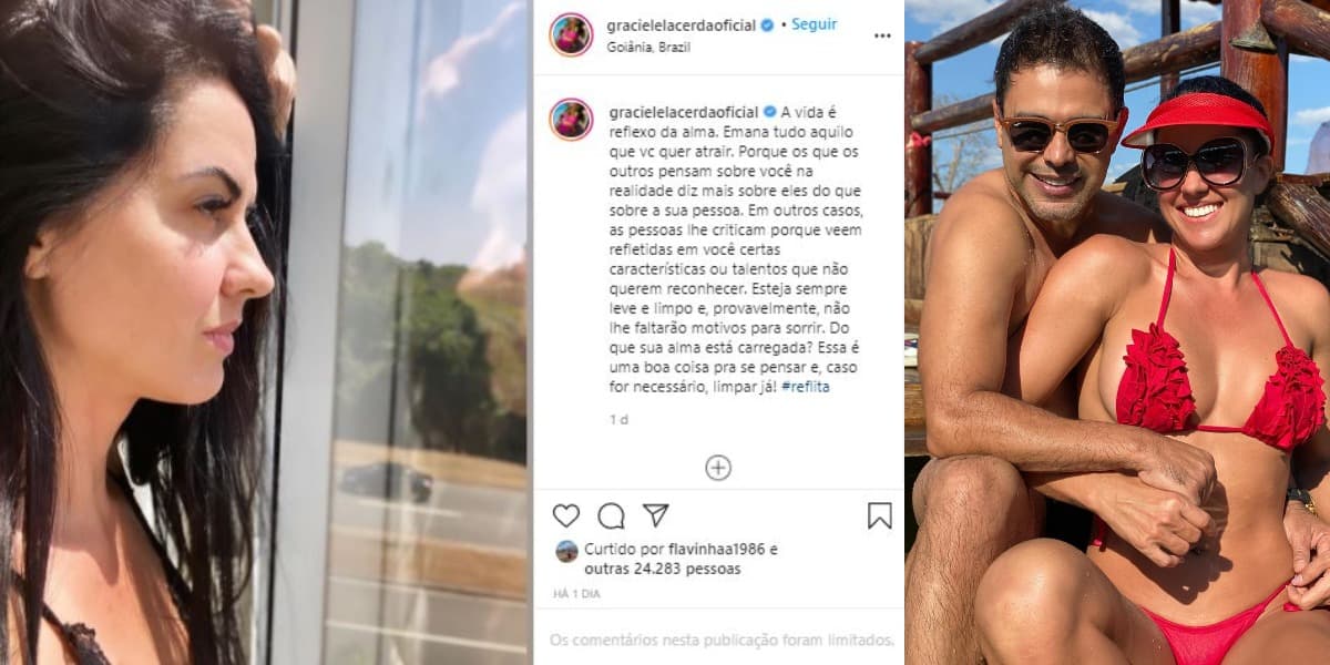 Graciele Lacerda refletiu nas redes sociais (Foto: Reprodução/Instagram) Graciele Lacerda refletiu nas redes sociais (Foto: Reprodução/Instagram)