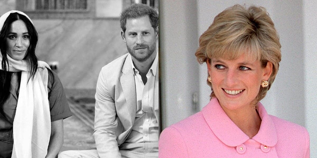 Harry e Meghan homenageiam Diana no aniversário de sua morte (Foto: Reprodução)