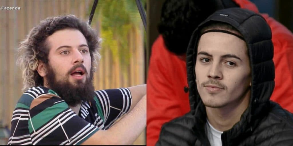 A Fazenda 12: Lucas Cartolouco chuta o balde, chama Biel de animal e afirma que vai adestrá-lo