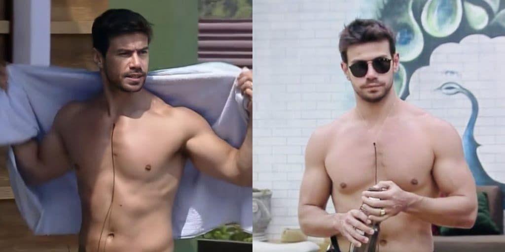A Fazenda 12: Mariano rouba à cena, surge de sunga molhadinho e arranca suspiros: "babando"