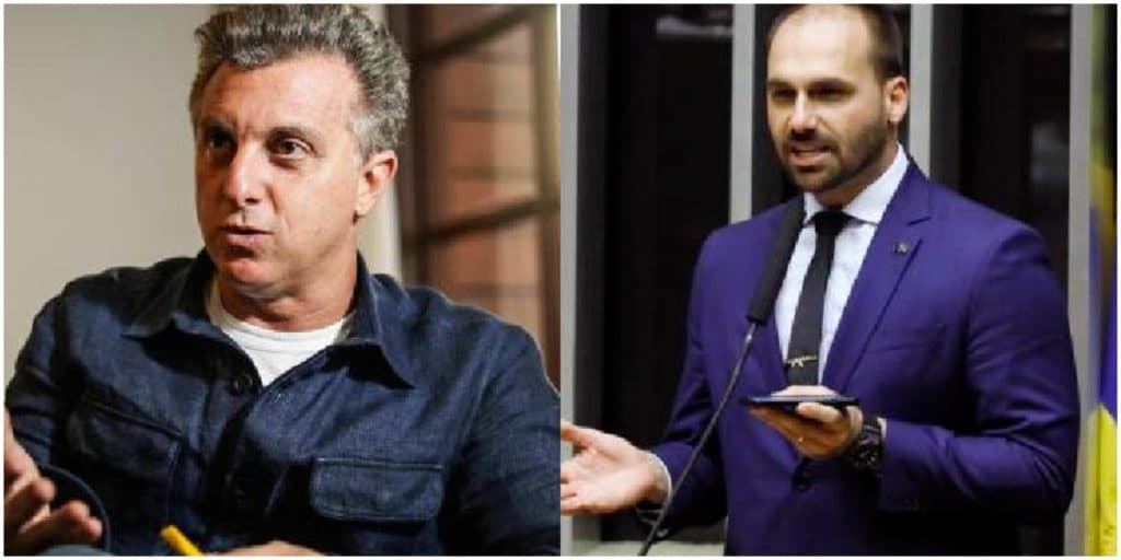 Luciano Huck é flagrado em festa com aglomeração de pessoas e filho de Bolsonaro esculacha: "Farsa escarnada''