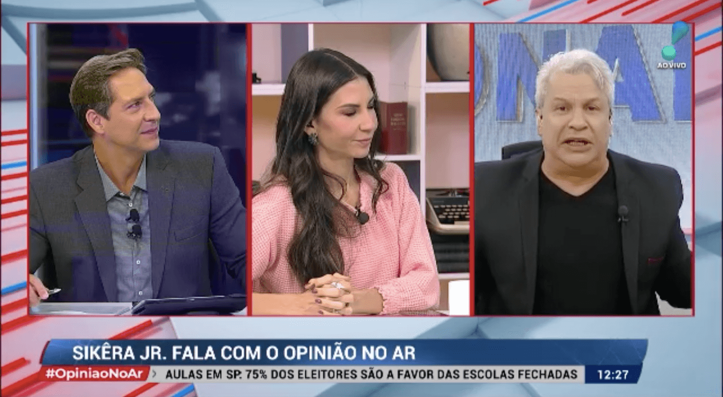Lacombe, Amanda Klein e Sikêra Jr. (Foto reprodução)