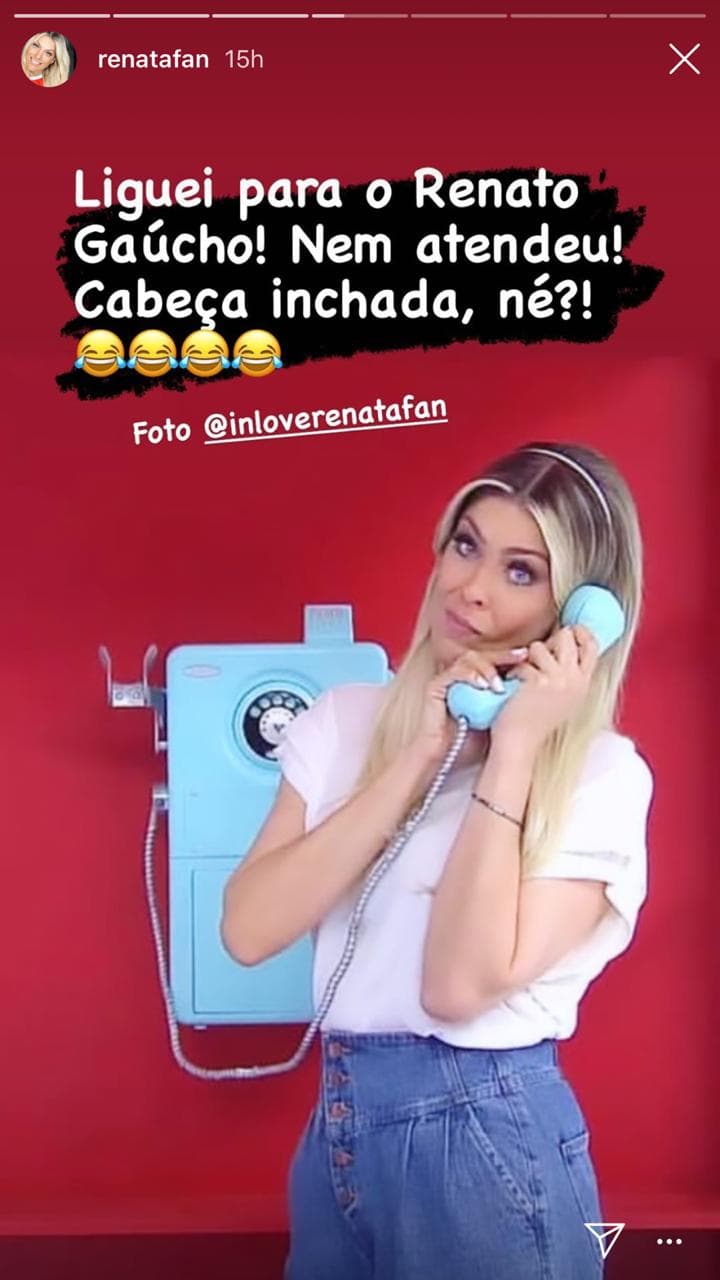 Renata Fan ao vivo no 'Jogo Aberto' da Band (Foto: reprodução/Instagram)
