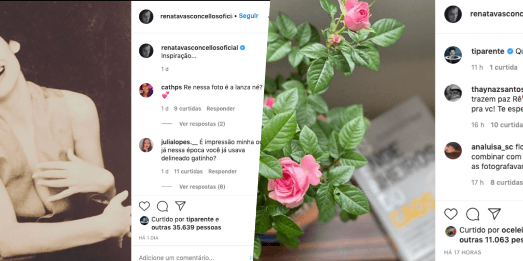 Renata Vasconcellos é ignorada por famosos nas redes sociais que ficam distante dos comentários nas fotos da jornalista (Foto montagem) 