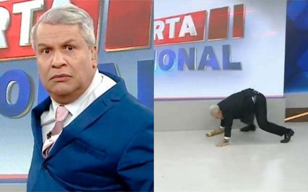 Sikêra Jr. se enfurece ao vivo, fica de quatro na RedeTV! e faz câmera despencar: "Não aguentou"