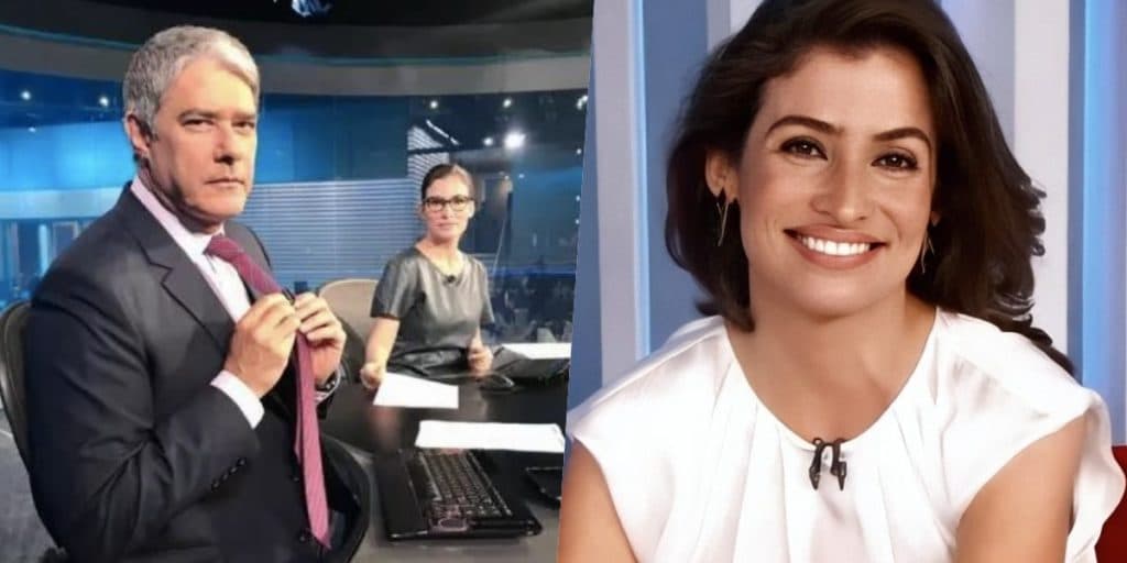 Renata Vasconcellos é pega agarrada com homem na Globo, William Bonner faz flagra e foto arrebenta: "To chocada"