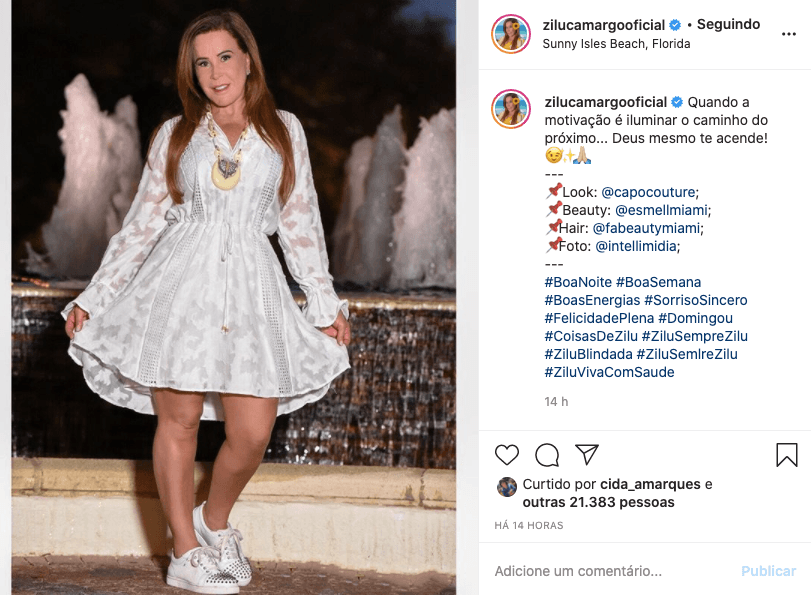 Zilu Godói, aos 62 anos (Foto: reprodução/Instagram)