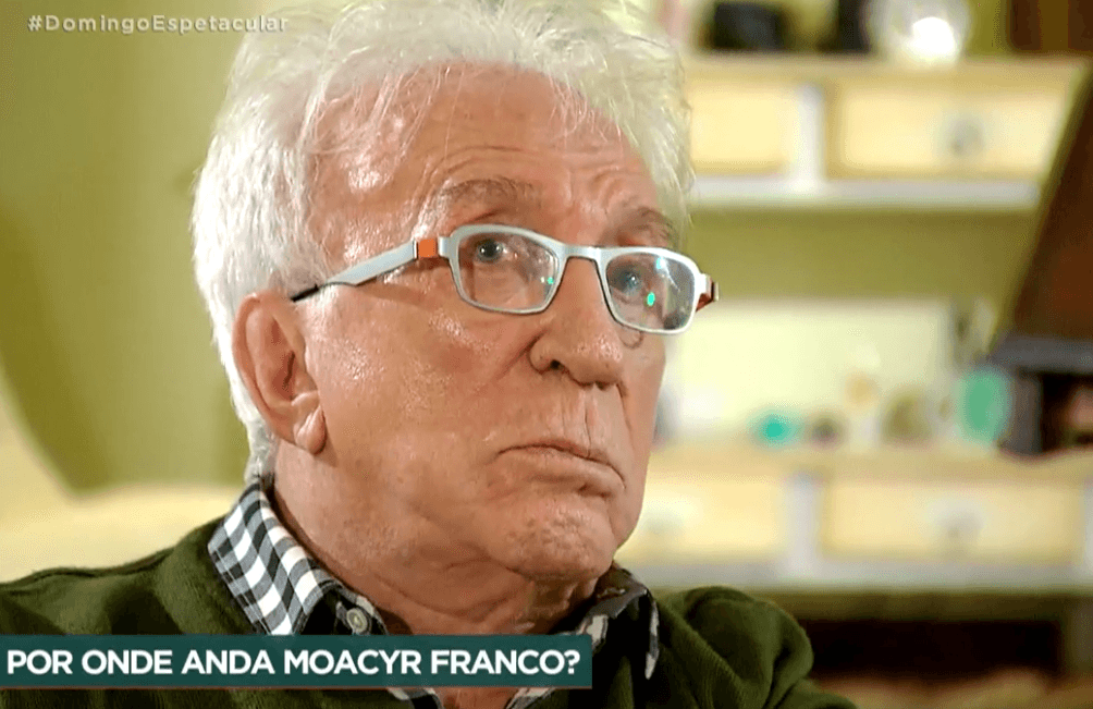 Moacyr Franco deu entrevista para o Domingo Espetacular (Foto montagem)