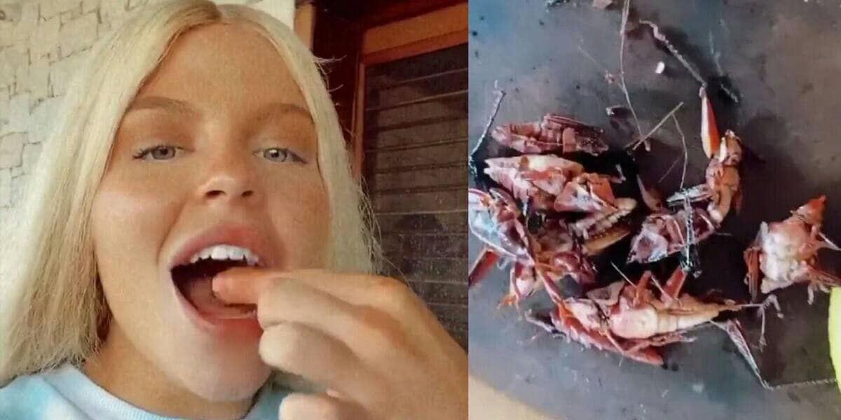 cantora Luísa Sonza come grilos durante viagem ao México (Foto: Reprodução) cantora Luísa Sonza come grilos durante viagem ao México (Foto: Reprodução)