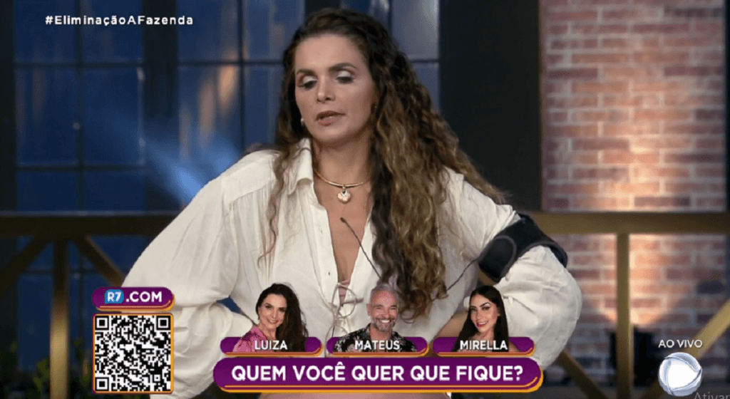 A Fazenda 12: Luiza Ambiel é a sexta eliminada após rejeição do público