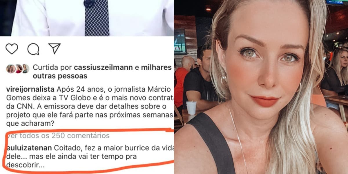 Luiza Tenan mandou recado polêmico sobre Márcio Gomes (Foto: Reprodução/Instagram) Luiza Tenan mandou recado polêmico sobre Márcio Gomes (Foto: Reprodução/Instagram)