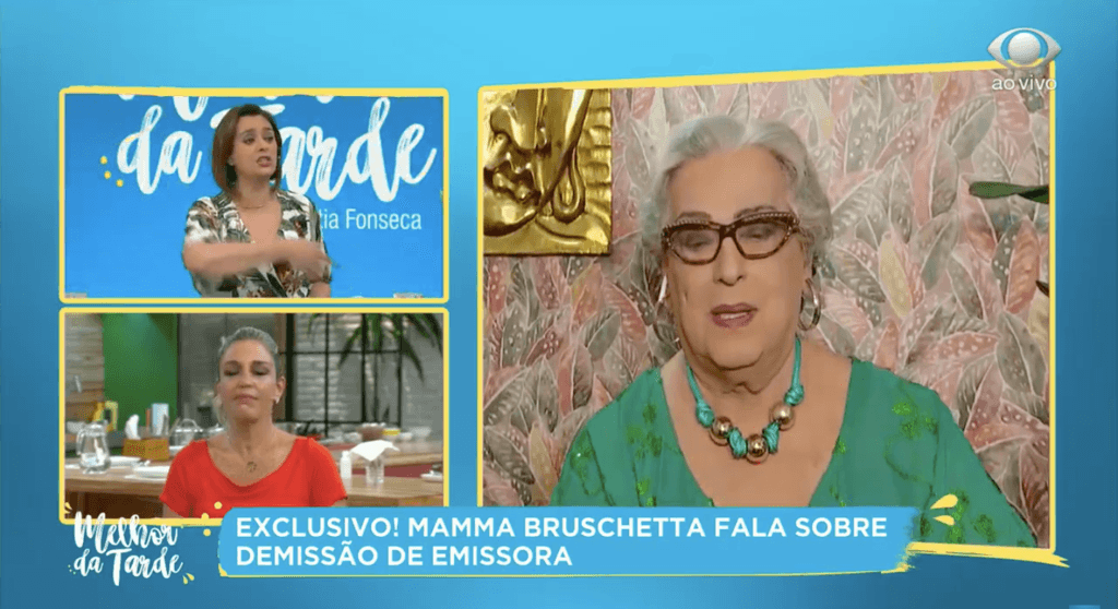Mamma Bruschetta, ao vivo com Catia, fala de demissão do SBT