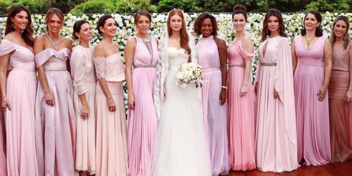 Marina Ruy Barbosa e suas madrinhas de casamento (Foto: Reprodução/Instagram) Marina Ruy Barbosa e suas madrinhas de casamento (Foto: Reprodução/Instagram)